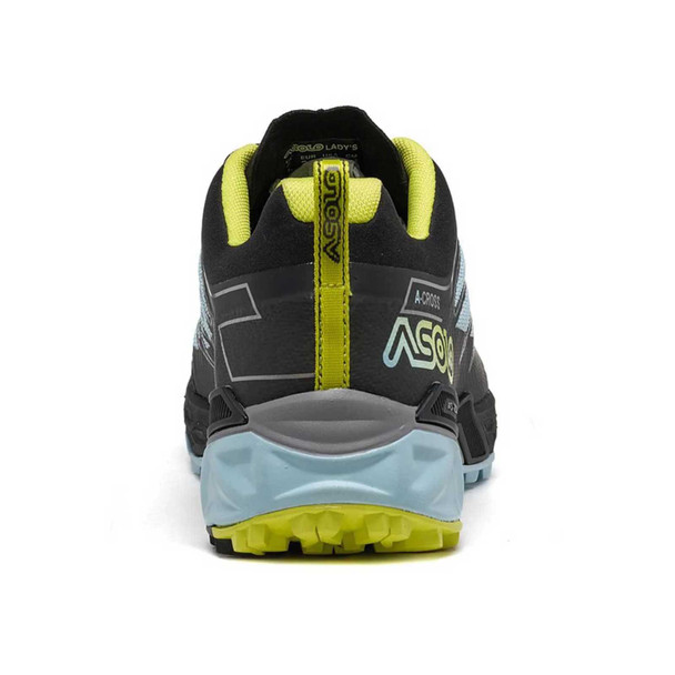ASOLO Women's Softrock Black/Celadon/Safety Yellow Hiking Shoes