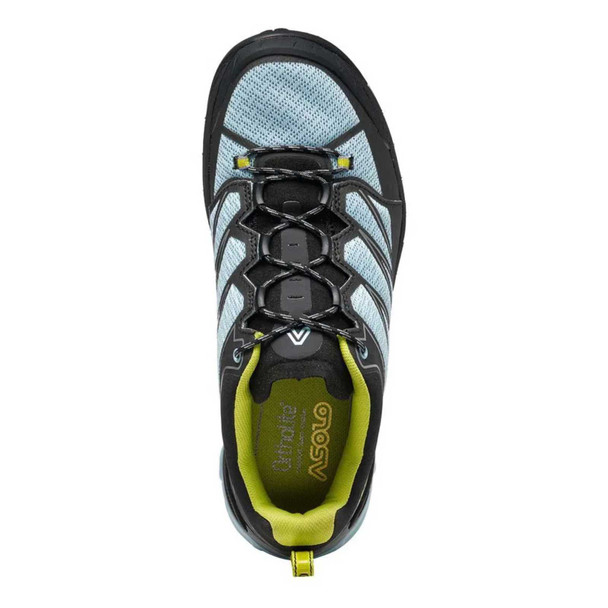 ASOLO Women's Softrock Black/Celadon/Safety Yellow Hiking Shoes