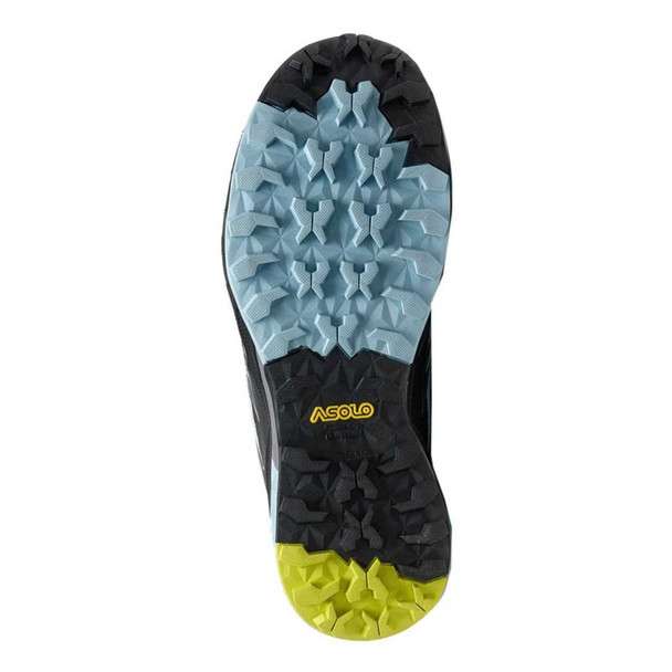 ASOLO Women's Softrock Black/Celadon/Safety Yellow Hiking Shoes