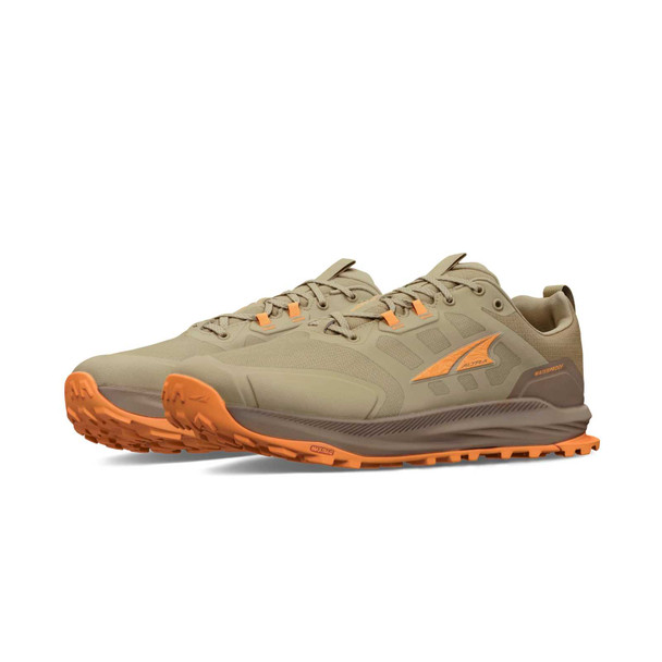 ALTRA Men's Lone Peak 9 Waterproof Low Wide Brown Running Shoes