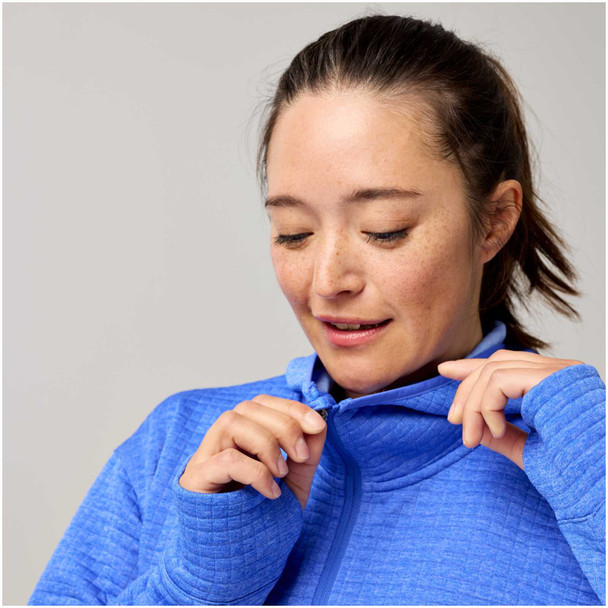 BROOKS Women's Activate Midweight Heather Bluebell Hoodie