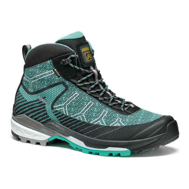 ASOLO Women's Falcon Evo Jaquard GV Black/Aqua Green Boots