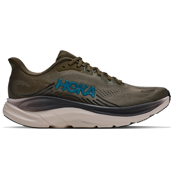 HOKA Men's Clifton 11 Antique Olive/River Rock Grey Running Shoes