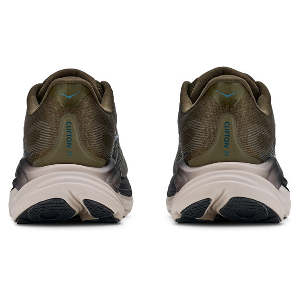 HOKA Men's Clifton 11 Antique Olive/River Rock Grey Running Shoes