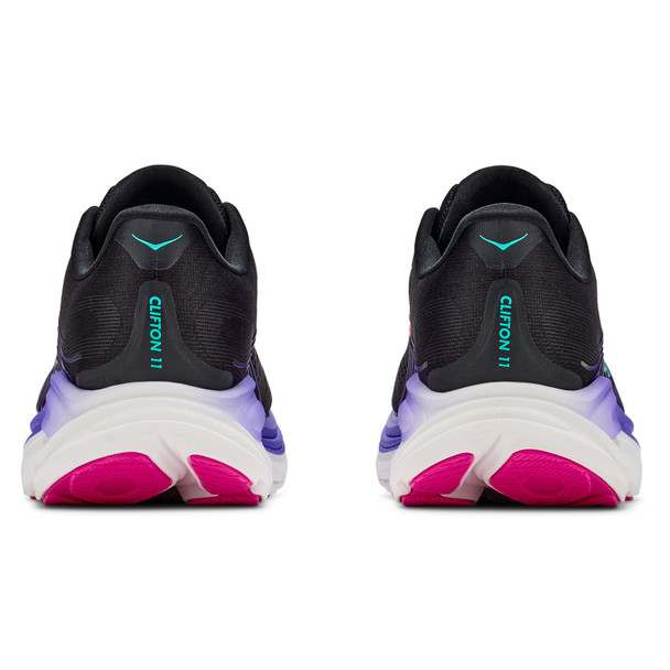 HOKA Women's Clifton 11 Black/Neon Nebula Running Shoes