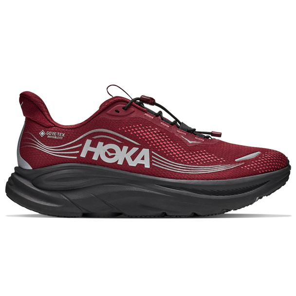 HOKA Men's Clifton 11 GTX Varsity Burgundy/Carbon Black Running Shoes