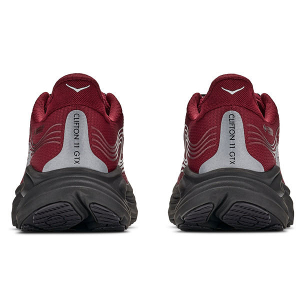 HOKA Men's Clifton 11 GTX Wide Varsity Burgundy/Carbon Black Running Shoes