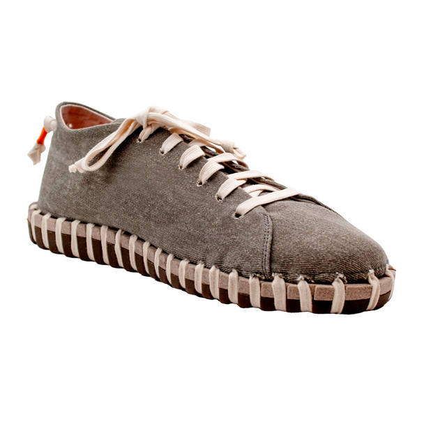 KENGOS Men's Bryce Cotton Canvas Gray Lace Up Shoe