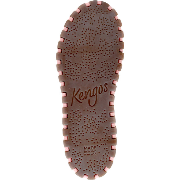 KENGOS Women's Crystal Pink Smooth Leather Slip-On Shoes