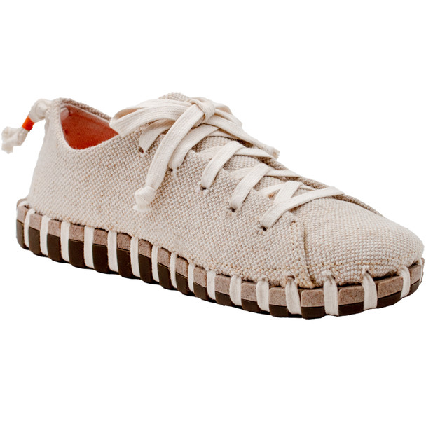 KENGOS Women's Torrey Linien Natural Cotton Lace Up Shoe