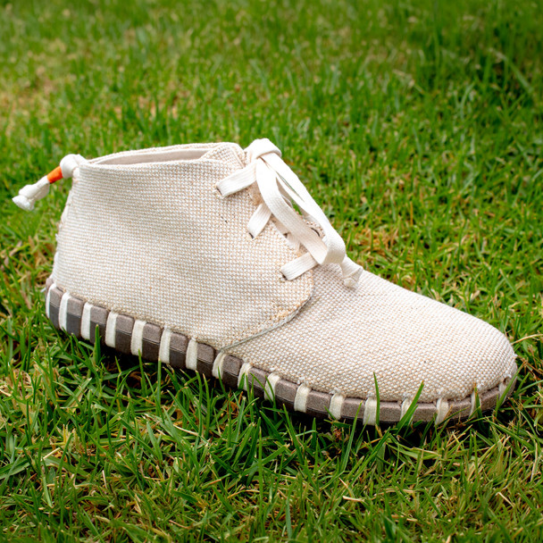 KENGOS Women's Salinas Natural Linen/Cotton Chukka Boots