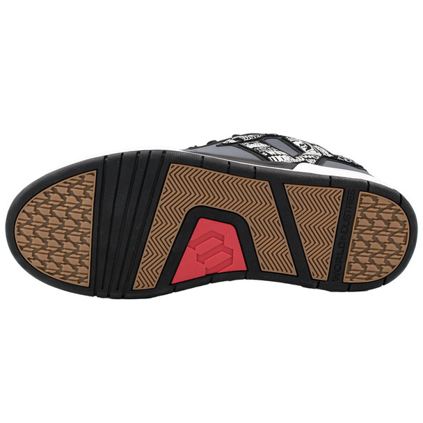 WORLD INDUSTRIES Men's Prime Gray/Black/Red Skate Shoes