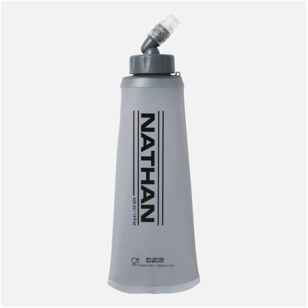 NATHAN SPORTS Quick Start 3.0 4L Soft Flask Black/Reflective Silver OSFM Hydration Pack (NS30930-00010-OSFM)