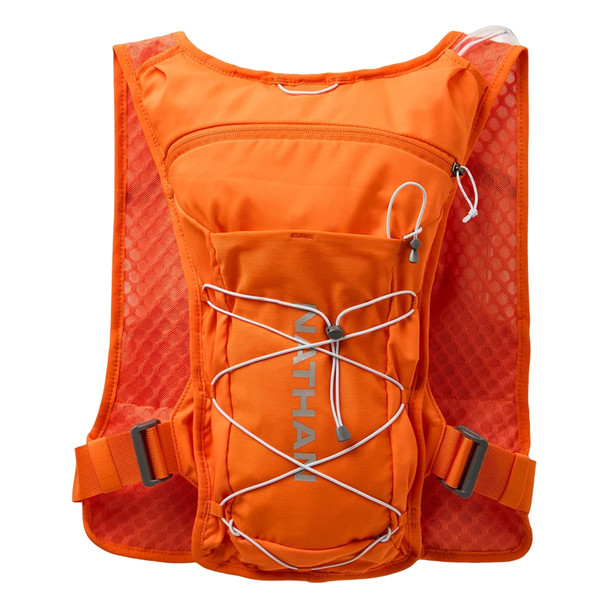 NATHAN SPORTS Quick Start 3.0 6L Orange Blaze/Reflective Silver Hydration Pack (NS30750-30217-OSFM)