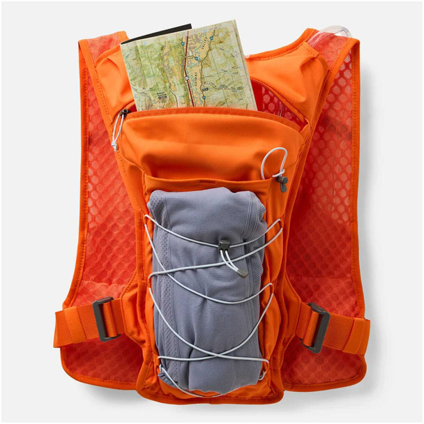 NATHAN SPORTS Quick Start 3.0 6L Orange Blaze/Reflective Silver Hydration Pack (NS30750-30217-OSFM)