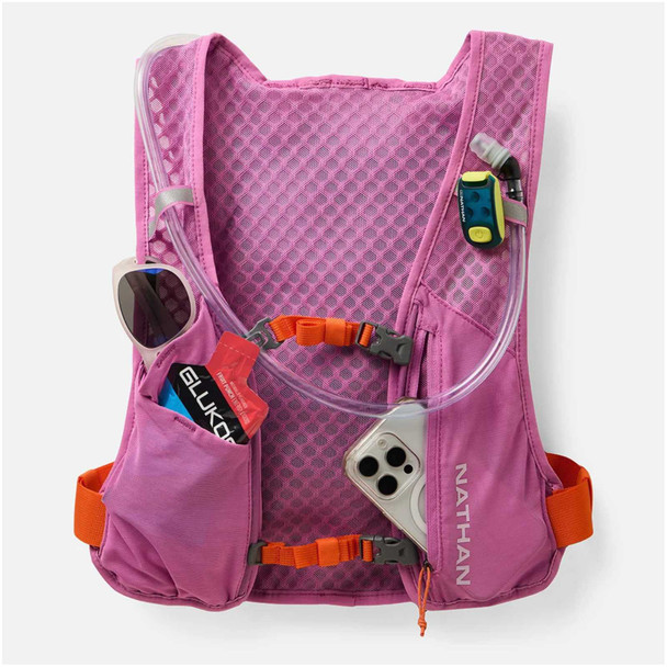 NATHAN SPORTS Quick Start 3.0 4L Fuchsia/Orange Blaze Hydration Pack (NS30770-20296-OSFM)