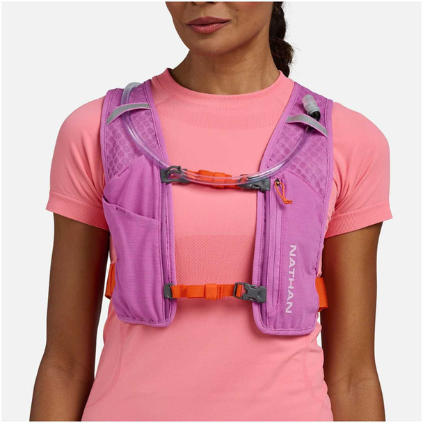 NATHAN SPORTS Quick Start 3.0 4L Fuchsia/Orange Blaze Hydration Pack (NS30770-20296-OSFM)