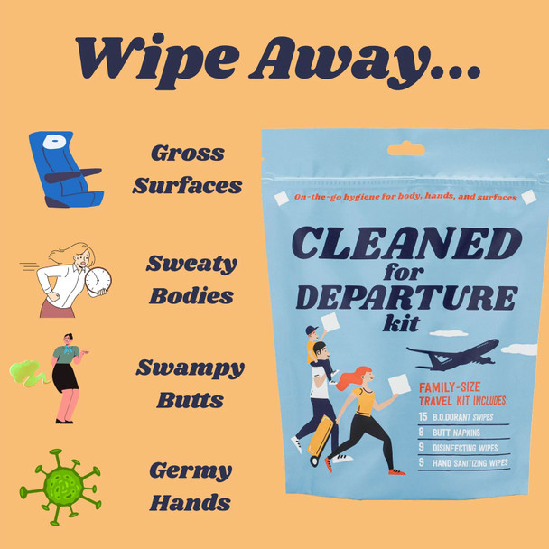 BUTT NAPKINS Cleaned For Departure Kit (CLEANED-FOR-DEPARTURE)