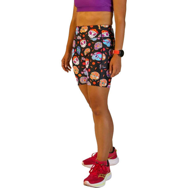 CHICKNLEGS Women's Sugar Skulls 7in PWR Compression Shorts