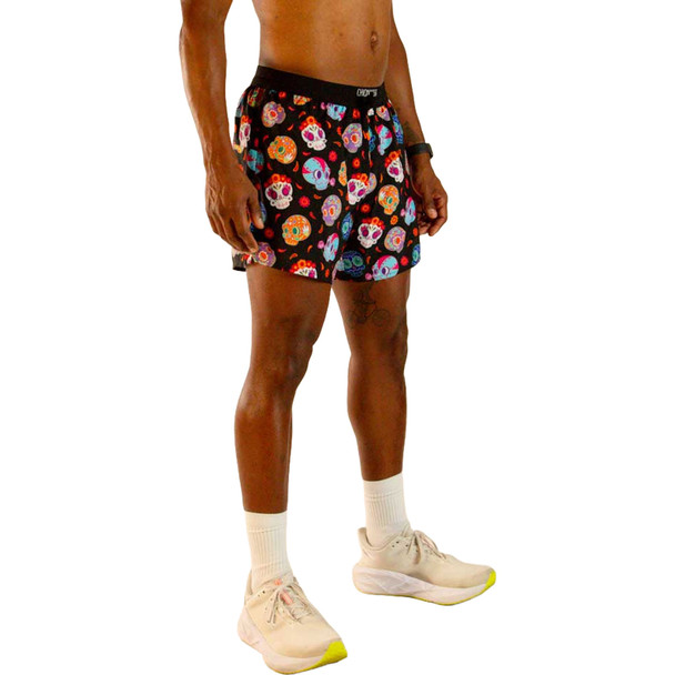 CHICKNLEGS Men's Sugar Skulls 5in DS Running Shorts