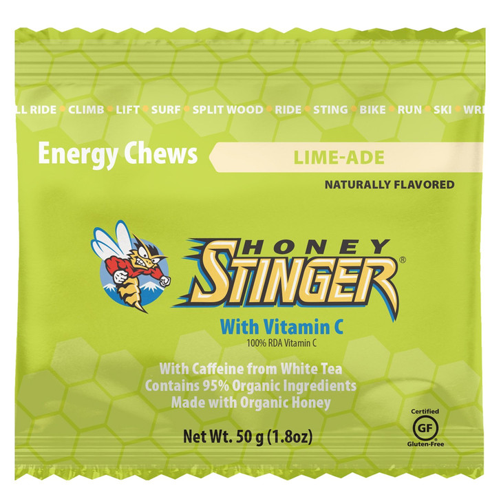 HONEY STINGER Organic Lime-Ade Caffeinated Energy Chews