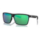 COSTA DEL MAR Men's Rincon Matte Black/Green Mirror 580G Polarized Sunglasses (06S9018-90183663)