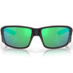 COSTA DEL MAR Men's Tuna Alley Pro Matte Black/Green Mirror 580g Polarized Sunglasses (06S9105-91050260)