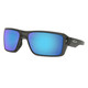 OAKLEY Men's Double Edge Sunglasses with Grey Smoke Frame and Prizm Sapphire Iridium Polarized Lenses (OO9380-0666)