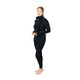 HOT CHILLYS Women's Micro-Elite XT Zip-T Black/Gray Active Fit Base Layer (HC9851-107)