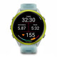 GARMIN Forerunner 570 47mm Amp Yellow Aluminum with Translucent Whitestone/Turquoise Band GPS Running Smartwatch 010-02971-01