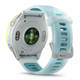 GARMIN Forerunner 570 47mm Amp Yellow Aluminum with Translucent Whitestone/Turquoise Band GPS Running Smartwatch 010-02971-01