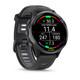 GARMIN Forerunner 970 Carbon Gray DLC Titanium Black Case GPS Running Watch with Black/Translucent Whitestone Band