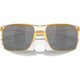 OAKLEY Men's Holbrook Ti Satin Gold Frame/Prizm Black Polar Lenses Sunglasses (OO6048-0757)