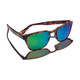 KAENON Avalon Matte Tortoise / Coastal Green Mirror Sunglasses (074MEMGL-GREN)