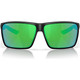 COSTA DEL MAR Men's Rincon II Matte Black/Green Mirror Polarized 580P Sunglasses (06S9121-91210564)
