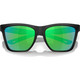 COSTA DEL MAR Women's Panga II Matte Black/Green Mirror 580P Polarized Sunglasses (06S9122-91221057)