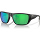 COSTA DEL MAR Men's Finlet Matte Black/Green Mirror 580p Polarized Sunglasses 06S9118-91180859