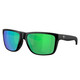 COSTA DEL MAR Men's Broadbill II Matte Black/Green Mirror 580P Polarized Sunglasses 06S9120-91200758