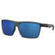 COSTA DEL MAR Men's Rincon Matte Smoke Crystal/Blue Mirror Polarized Sunglasses 06S9018-90181563