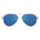 COSTA DEL MAR Women's Loreto Palladium With White Temples/Blue Mirror Polarized Sunglasses 06S4006-40060556