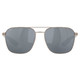 COSTA DEL MAR Men's Wader Brushed Gunmetal/Gray Silver Mirror Polarized Sunglasses 06S4003-40031858