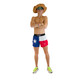 CHICKNLEGS Men's Texas Flag 4" Half Split Shorts