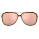 OAKLEY Women's Split Time Sunglasses with Brown Tortoise Frame and Prizm Rose Gold Polarized Lens (OO4129-1458)