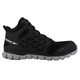 REEBOK Men's Sublite Cushion Alloy Toe Black Athletic Mid Cut Work Boots (RB4141)