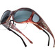 JONATHAN PAUL Lotus Claret Stripe/Gray Lens Medium Sunglasses (1082832)