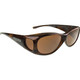 JONATHAN PAUL Lotus Brushed Horn/Amber Lens Medium Sunglasses (1082830)