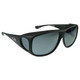 JONATHAN PAUL Aviator Matte Black Frame/PDX Grey Lens Fitover Sunglasses (1082755)