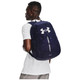 UNDER ARMOUR Hustle Sport Midnight Navy/Metallic Silver Backpack (1364181-410-OSFA)