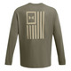 UNDER ARMOUR Men's Freedom Flag Marine OD Green/Desert Sand LS Shirt