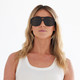 ELECTRIC Augusta Gloss Black/Grey Polarized Sunglasses (EE20201642)